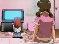 Asuka is playing Sega games at Hikari's place.